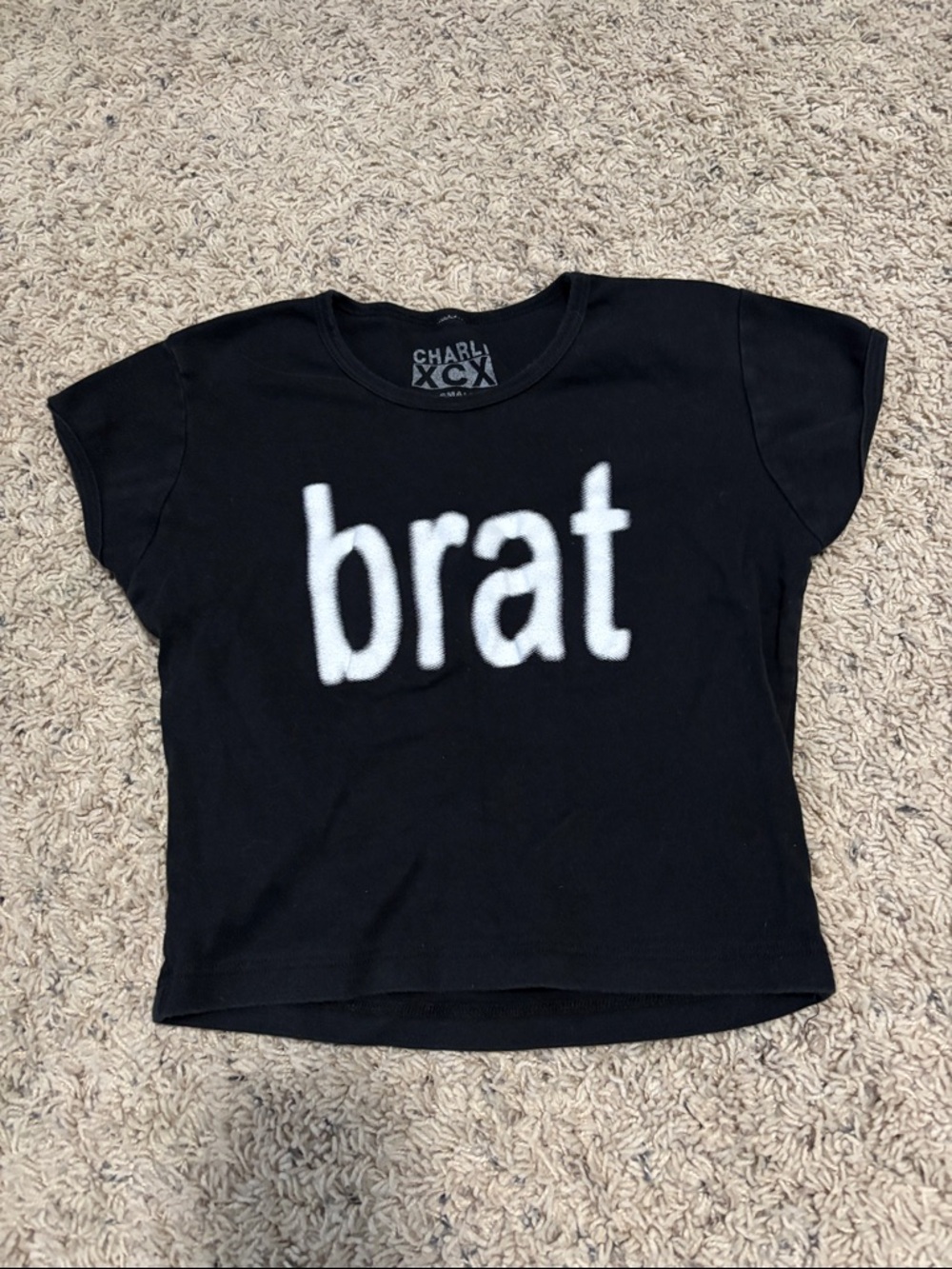 Official Charli XCX Merch from Brat/Sweat Tour Denver October 11, 2024 Crop Top